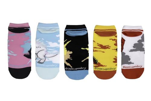 Godzilla x Kong Lowcut Socks (5 Pair) - Fits Ladies Shoe Size 4-102