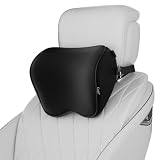 Crofy Set di 2 Cuscini per il Collo per Auto – Morbido Poggiatesta per la Guida con Cinghia Regolabile, 100% Memory Foam e Fodera Traspirante Rimovibile, Design Ergonomico e Confortevole