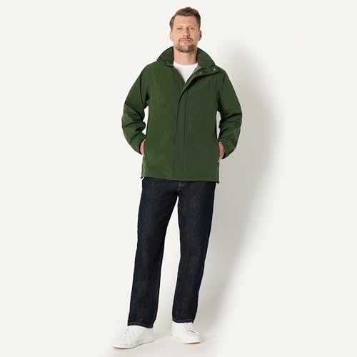 Amazon Essentials Men's Waterproof Packable Rain Jacket, Dark Green, Medium by Amazon Essentials - Image 5