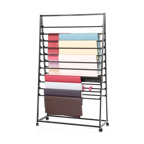 Présentoir de rouleau de tissu mobile et robuste pour film