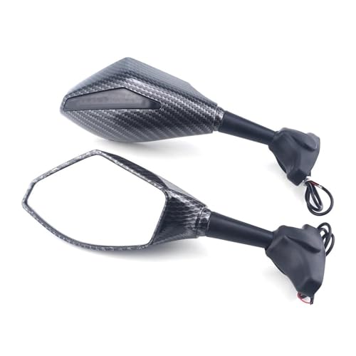 Espejo extremo manillar Ninja 500R ER6F con intermitentes carbon-smoke 2