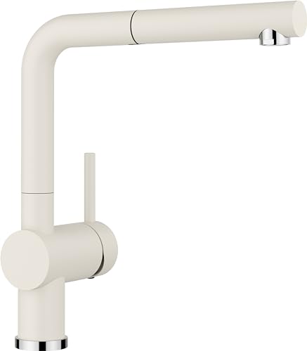 Grifo de cocina blanco BLANCO LINUS-S monomando con manguera extraíble 2