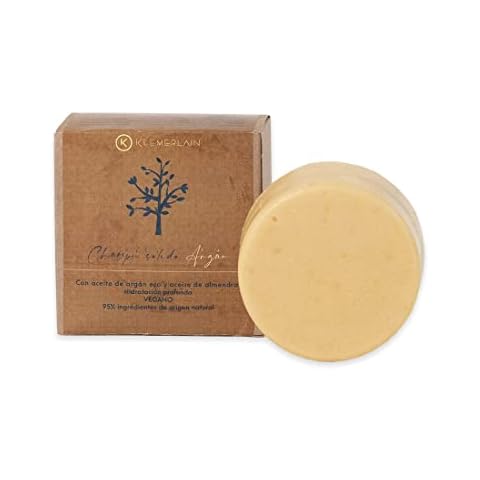 Klemerlain Champu sólido sin sulfatos con aceite de argán y de almendras para todo tipo de cabellos. Cover