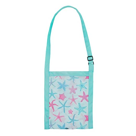 Hxiaen Bolsa De Malla Tridimensional Para Juguetes Para Niños, Concha De Playa, Bonito Estampado, Bolso De Mensajero, Bolsa De Viaje, Bolsa De Ropa Con Cremallera (A-B, Talla Única)