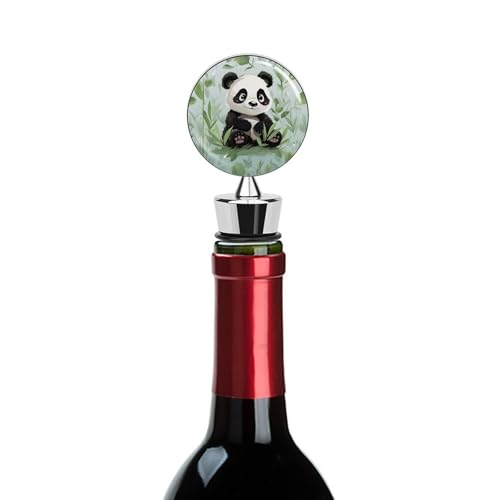 Bouchons de bouteille panda réutilisables pour conserver le vin sans fuite