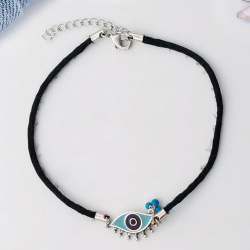 Image of Voylla Evil Eyes Enamelled Eye Motif Anklet