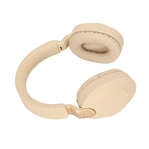 FECAMOS Bluetooth Gaming Headset, Wireless Gaming Headset Humanized Comfortable for PC(Gold)