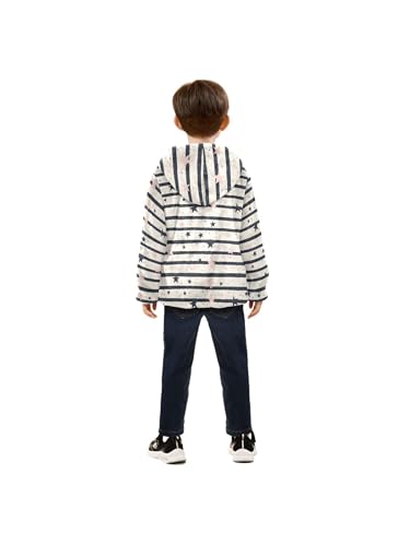 Stars Dots Stripes Girls Fleece Jacket Girls Fall Jacket Boys Coats Zip Up Hoodie Children Sherpa Warm Outerwear 2-10T4