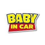 ベビーインカー ステッカー マットラミネート 防水 耐光 UVカット W150mmxH90mm kids in car Baby in car かわいい おしゃれ 赤ちゃんが乗っています[BULKYSTYLE]