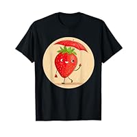 Strawberry with Umbrella for an Awesome and Lively Look T-Shirt