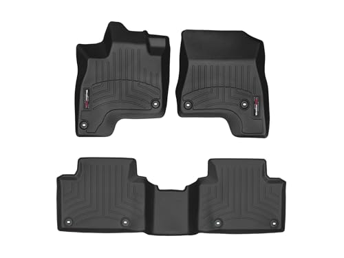 WeatherTech Custom Fit FloorLiners for Honda Clarity Plug-in Hybrid - 1st & 2nd Row (441421-1-2), Black