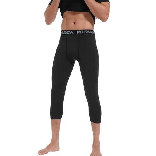 3 Pack Men's Compression Pants, Athletic Tight, Leggings Gym Base Layer Bottoms for Running Workout Sports2