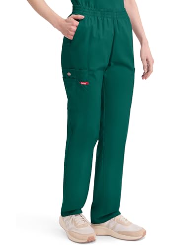 Image of Dickies EDS Signature Scrubs for Women, Elastic Waist Pull-On Cargo Pants for Women in Soft Brushed Poplin - 86106