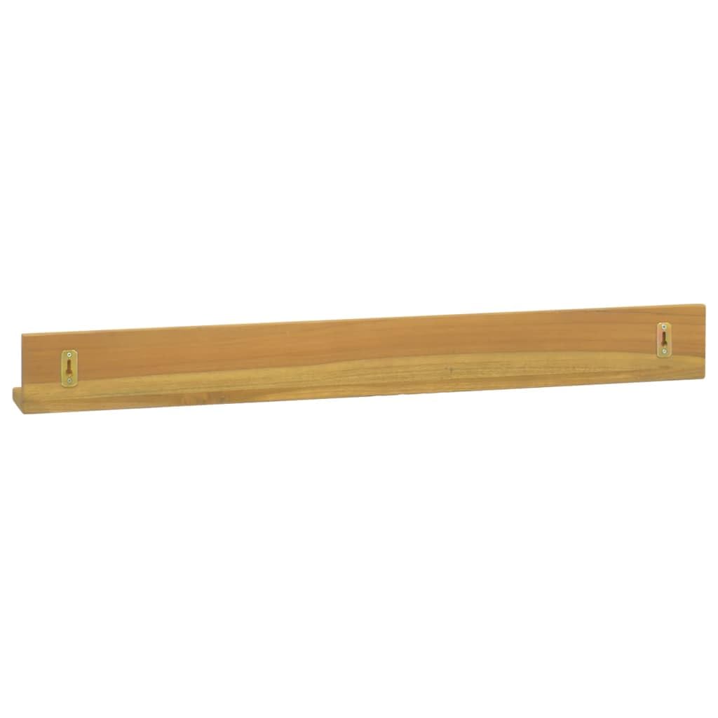 Estantería de pared de madera maciza de teca – Estantería flotante para baño, salón y dormitorio – Diseño robusto con vetas de madera natural