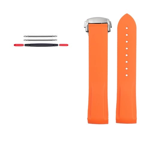 [X] 20mm 22mm J[uGho[voh IKɓK V[}X^[ 300ɓK n~gɓK `[_[ɓK ZCR[ɓK EH[^[S[XgV[YɓK hXgbvvoh(Orange silver clasp,2