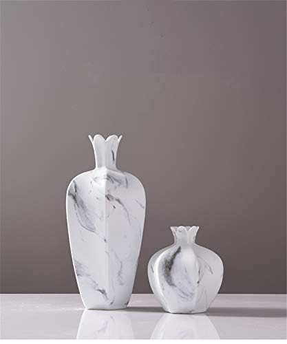 Keramische Vaas Woonkamer Tv Kast Studie Slaapkamer Tv Aanrechtblad Vaas Gedroogde Bloemen Simulatie Bloem Decoratieve Vaas 32x18x18cm, 15x12x12cm, 2 Stuks - Afbeelding 3