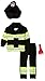 Rubie's IT510533-TODD Costume Pompier pour bébé Multicolore