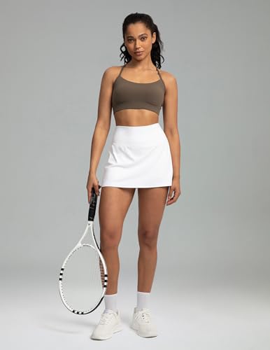 Image of Colorfulkoala Women's Dreamlux Y Back Sports Bra Low Impact Padded Workout Top with Built in Bra A-C Cups