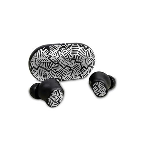 Image of Glossy Glitter Skin Compatible with Beats Solo Buds - Abstract Black - Premium 3M Vinyl Protective Wrap Decal Cover - Easy to Apply | Crafted in The USA by MightySkins