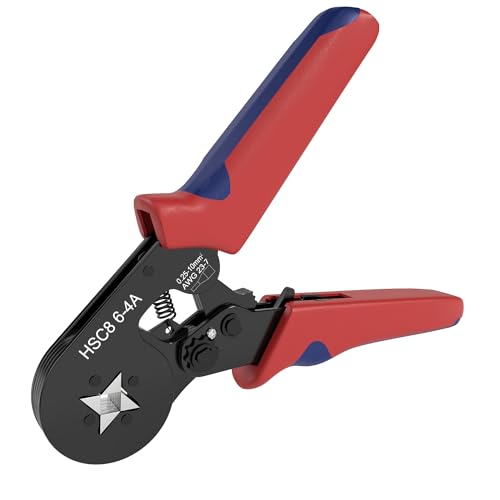 DIYGEEK Crimpzange Aderendhülsenzange für AWG23-7/0 25-10mm - Crimpwerkzeug für isolierte & unisolierte Verbinder mit Ergonomischem Griff