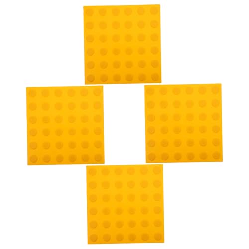 Dalles tactiles en PVC jaune rigide à relief brique braille pour sol
