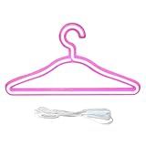 Con letrero de neón, soporte alimentado por USB, fácil de controlar, decoración romántica del hogar, organizador de ropa para pantalones, bufandas, camisas