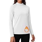 MAGCOMSEN Women's Thermal Shirts Mock Turtleneck Fleece Lined Long Sleeve Workout Tops Underwear Base Layer Running