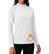 MAGCOMSEN Women's Thermal Shirts Mock Turtleneck Fleece Lined Long Sleeve Workout Tops Underwear ...