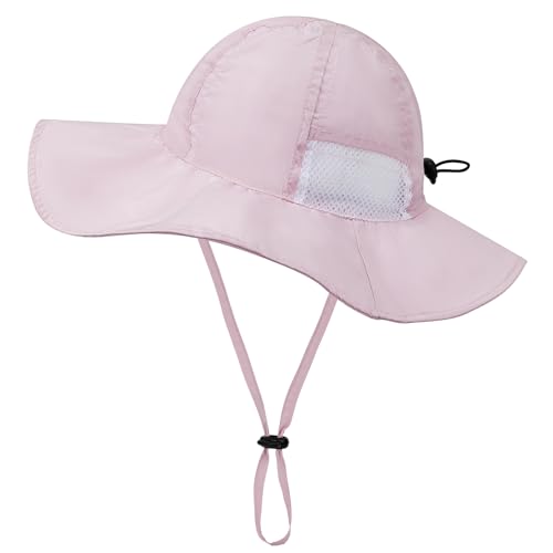 Image of Zando Baby Sun Hat Toddler UPF 50+ Sun Protection Outdoor Breathable Toddler Hats for Boys Girls Summer Beach 0-6T