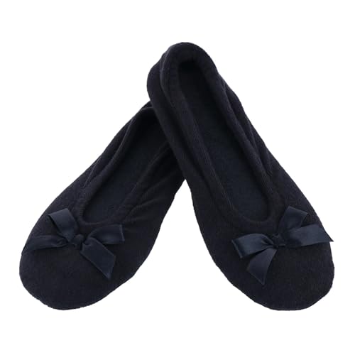 CTM Women's Terry Ballerina Slipper House Shoe (Pack of 2)2