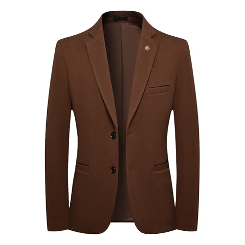 Men's Daily Blazer Business Sport Coat Tops Lapel Slim Fit Stylish Suit Jacket Two Button Sport Coat