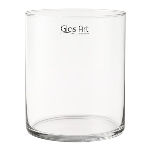 Glasvase Dekovase Klarglas Zylinder Deko-Glasbehälter Glas-Gefäß 15cm/20cm hoch 