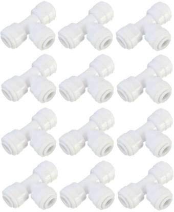 Image of CSI INTERNATIONAL Elbows Connectors Three Side T Type 1 /4 inch All Sides QC for RO Water Purifier Spare Part for Solid Filter Cartridge