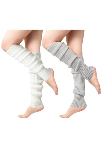 Image of Passionbility Leg Warmers for Women 80s, Ribbed Knit Long Socks Leg Warmer