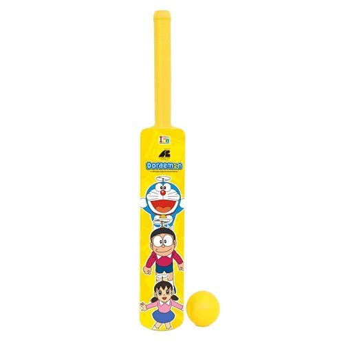 Image of KIDIVO Plastic Cricket Set with Stump and Ball Playing Set for 2-5 Year Kids(Size:- Big, Multicolor) (Doraemon)