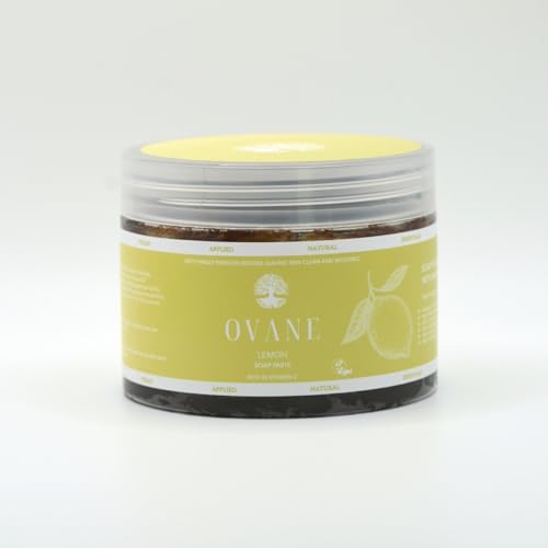 OVANE | Lemon Soap Paste | Rich in Vitamin C, Helps Prevent Dry Skin, Smooths & Replenishes Moisture – Natural, Vegan, Cruelty Free, No SLS or Parabens, Body & Face Soap, 250g NET WT 8.82 Oz.