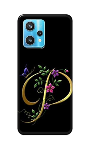 Image of Printed Hard Back Cover Case for Realme 9 Pro Plus 5G | Realme 9 Pro+ 5G Back Cover (Alphabet P) -1803