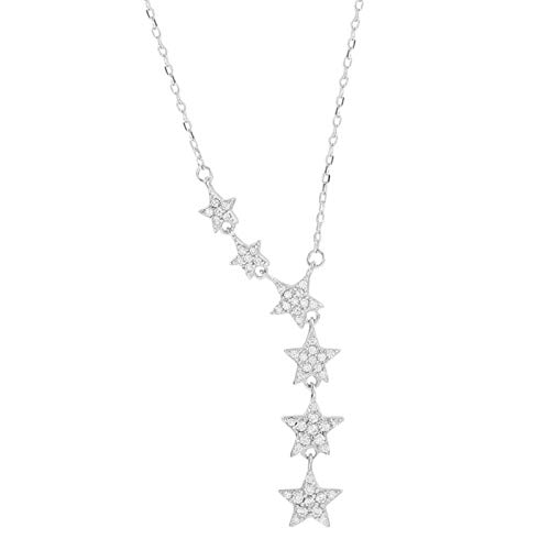 Collier étoile argent 925 et zircone cubique brillant pour femme