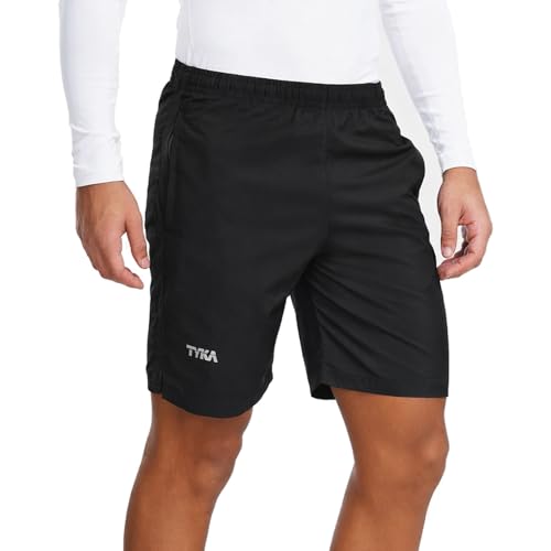 Image of TYKA Mycra Shorts for Men | Polyester Training Shorts | Quick Dry Gym Running Sports Wear Black