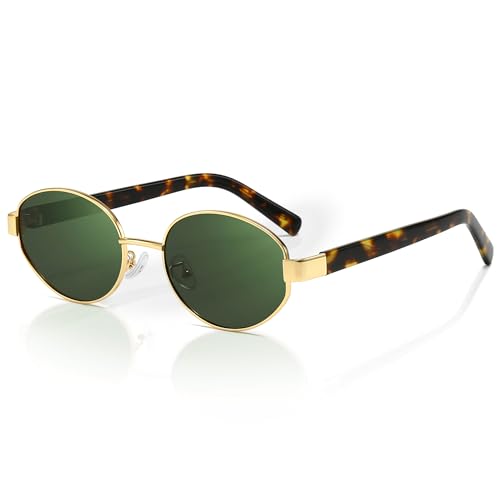 Retro Sunglasses for Women Oval Polarized Sunglasses Mens Trendy Style Sun Glasses Classic UV400