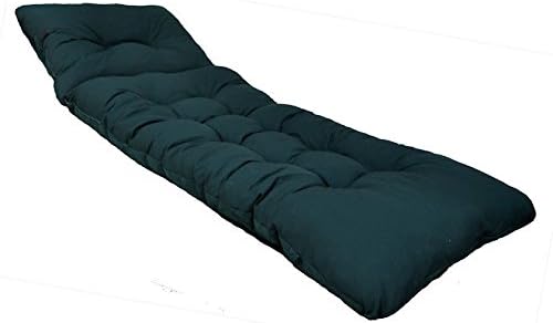 GB Leisure Deluxe Sun Bed Cushion Plain Dark Green