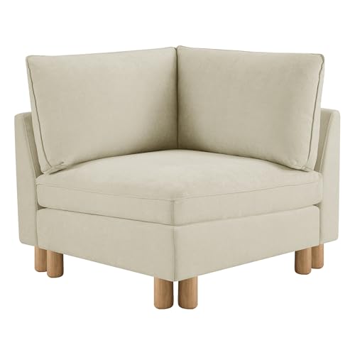 Image of CHITA Super Large Sectional Couches for Living Room, Modular Cloud Couch Sectional Sofa, Premium Fabric Couches, Down Filled, High Density Foam, Chenille in Cream, Corner Piece