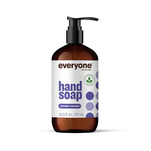 Image of Everyone Liquid Hand Soap, 12.75 Ounce (Pack of 1), Lavender and Coconut, Made with Essential Oils for Kitchen and Bathroom