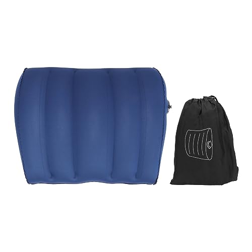 Spryflower Cojín para Silla de Oficina ergonómica, Almohada de Soporte Lumbar con inflado Ajustable, Almohada Trasera de poliéster Suave y TPU para Uso en la Oficina, el hogar o en Viajes,