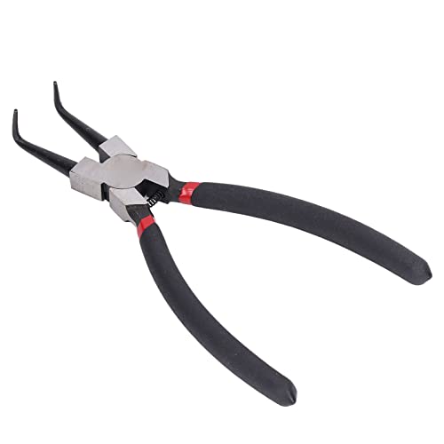 Pinza per Anelli Elastici Pinza per Anelli Elastici Interni/esterni per Impieghi Gravosi con Ganascia Piegata a 90 Gradi per Pinza di Fissaggio per Rimozione Anello 9 Pollici