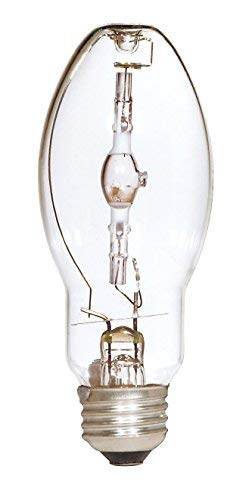 Satco S5854 4200K Clear Pulse Start Universal Mount 50-Watt Medium Base ED17 Metal Halide Lamp
