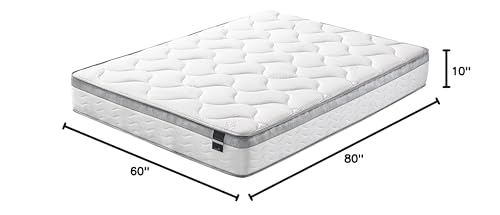Oliver & Smith 10 Inch Queen Size Mattress - Cool Memory Foam & Hybrid Pocketed Spring Mattress with Eco-Friendly & Breathable Cover – Euro Top - Queen Bed Mattress