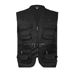 LBL Men’s Fishing Vest Outdoor Work Safari Travel Vest Multi Pockets Waistcoat Camping Hunting Photography Outerwear Gilet