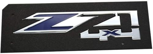 Image of 2Pack Z71 4x4 Emblems Badges Replacement for Chevy Silverado Sierra Tahoe Suburban 1500 2500hd 3500hd Decal (Chrome Blue), EI-SilveCutom#2