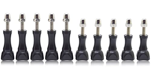 Tornillos de pulgar para GoPro y DJI: set de 5 largos y 5 cortos color negro